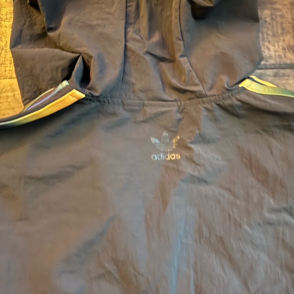NWT Sz S Adidas Women’s Cropped Pride Rainbow Windbreaker Athletics Sporty - Picture 3 of 6
